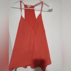 Women's Coral Sleeveless Blouse Size Lg
